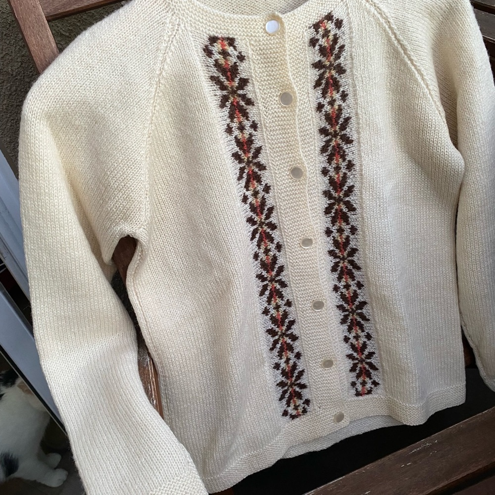 Vintage Shetland Handknit Cardigan